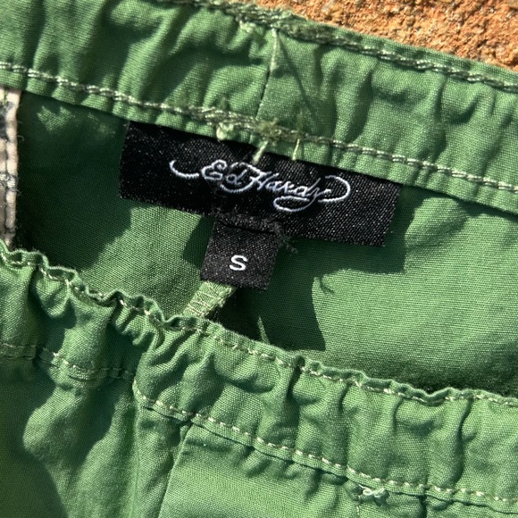 Ed Hardy Women’s Size Small Wide Leg Cargo Pants in Army Green - Picture 5 of 14